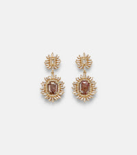 Suzanne Kalan 18kt gold drop earrings with diamonds