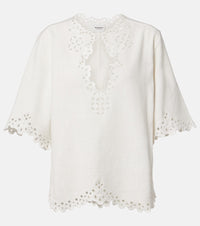 Marant Etoile Shana embroidered cotton top