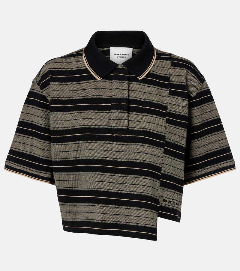 Marant Etoile Isalyne striped cotton polo shirt