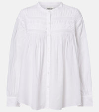 Marant Etoile Elodia embroidered cotton-blend blouse