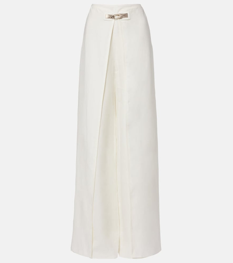 Ralph Lauren Collection Imann pleated linen wide-leg pants