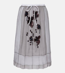 Prada Sequined silk chiffon midi skirt