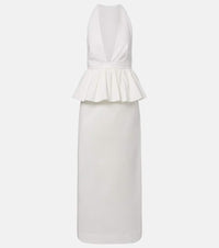 Adriana Degreas Peplum cotton maxi dress