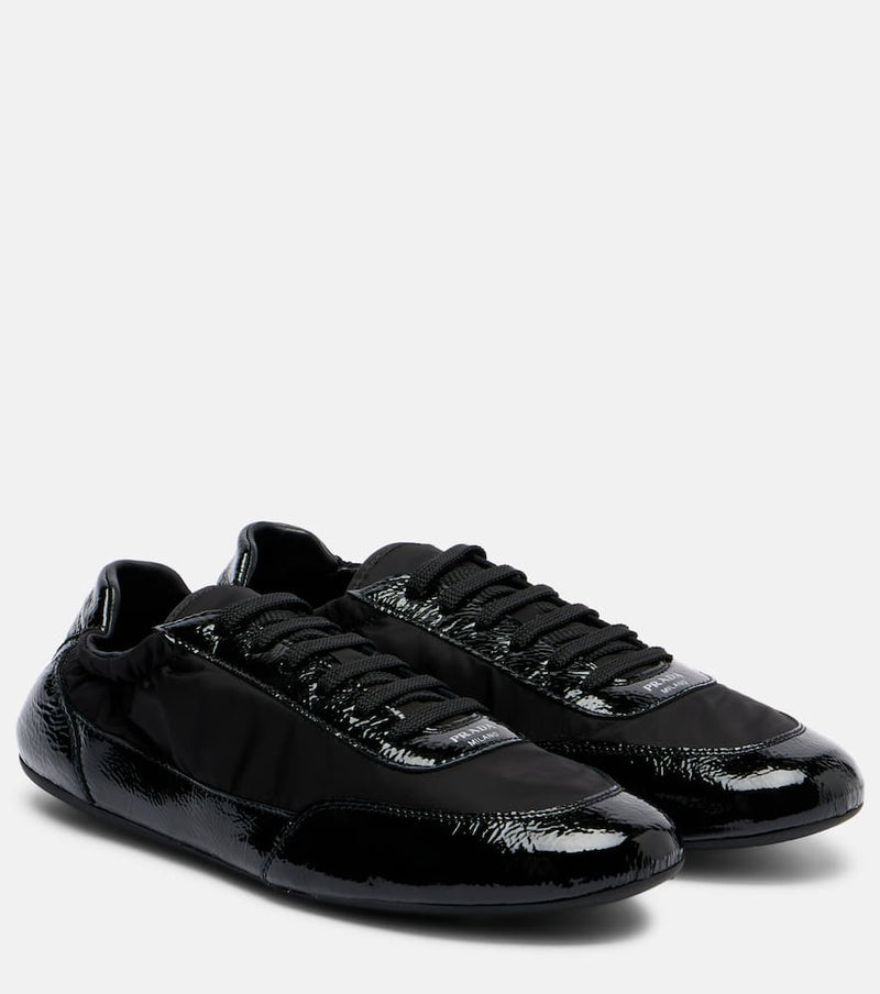Prada Collapse Re-Nylon and leather sneakers
