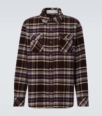 God's True Cashmere Plaid cashmere shirt with emerald