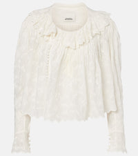 Isabel Marant Zelly embroidered cotton and silk blouse