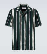 Orlebar Brown Griffith striped cotton-blend terry bowling shirt