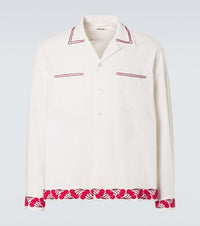 Bode Cherry Lane beaded cotton poplin shirt