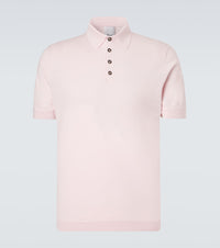 Allude Cotton, silk, and cashmere polo shirt