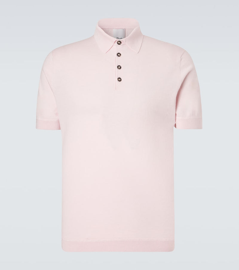 Allude Cotton, silk, and cashmere polo shirt