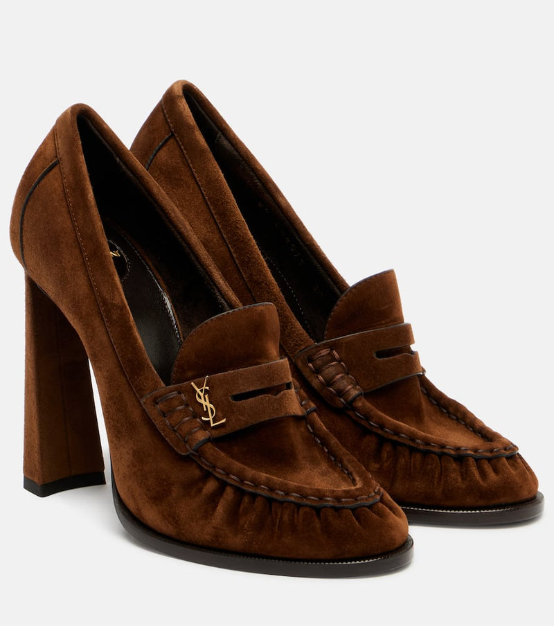 Saint Laurent Le Loafer 110 suede loafer pumps