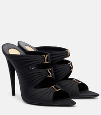 Saint Laurent Emilie 110 crepe satin mules