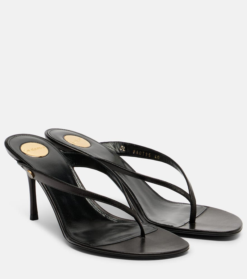 Saint Laurent Sue leather thong sandals