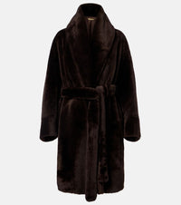 Nour Hammour Juno shearling wrap coat