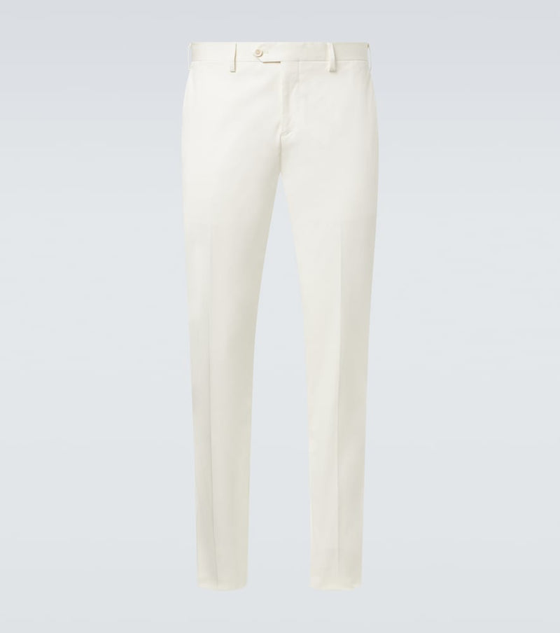 Lardini Mid-rise cotton slim pants