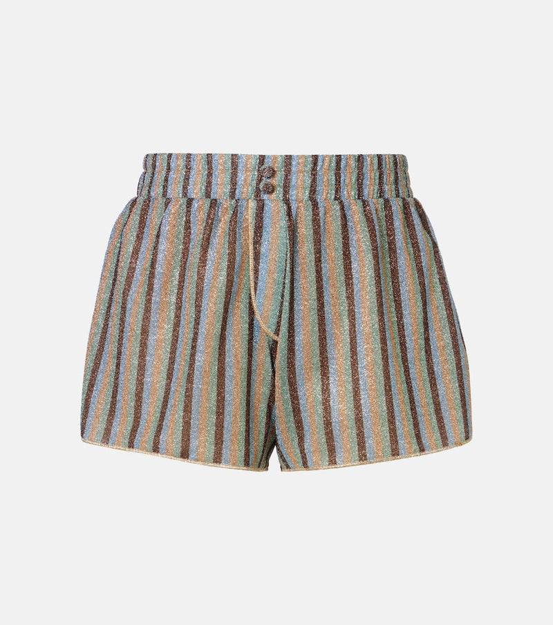 Oseree Lumiere striped shorts