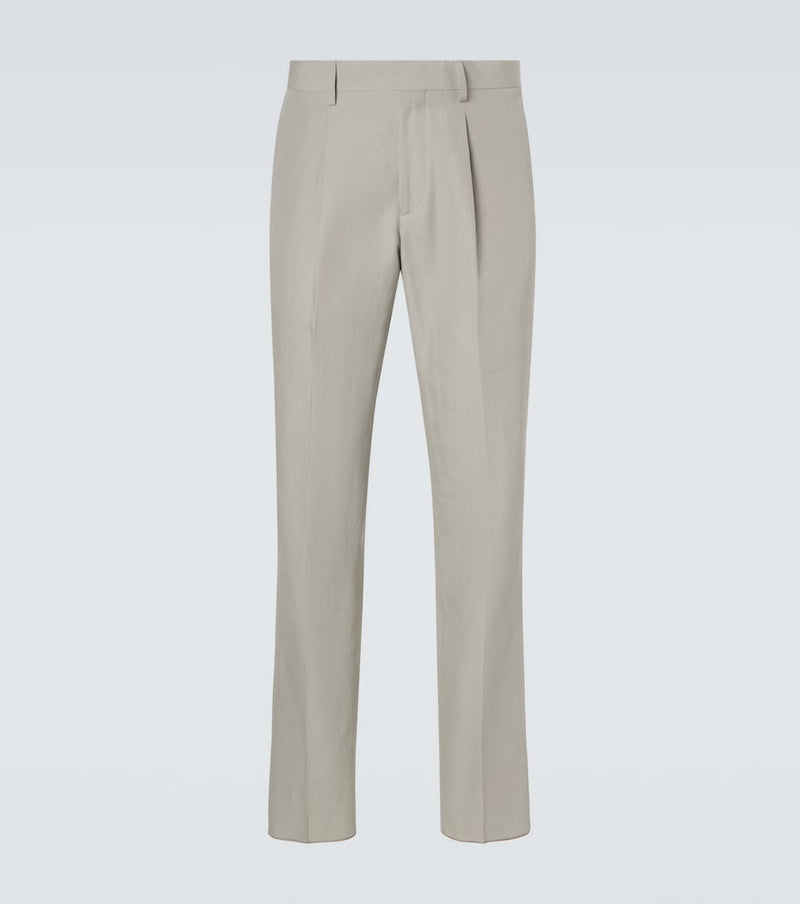Lardini Linen, cotton, and silk chinos