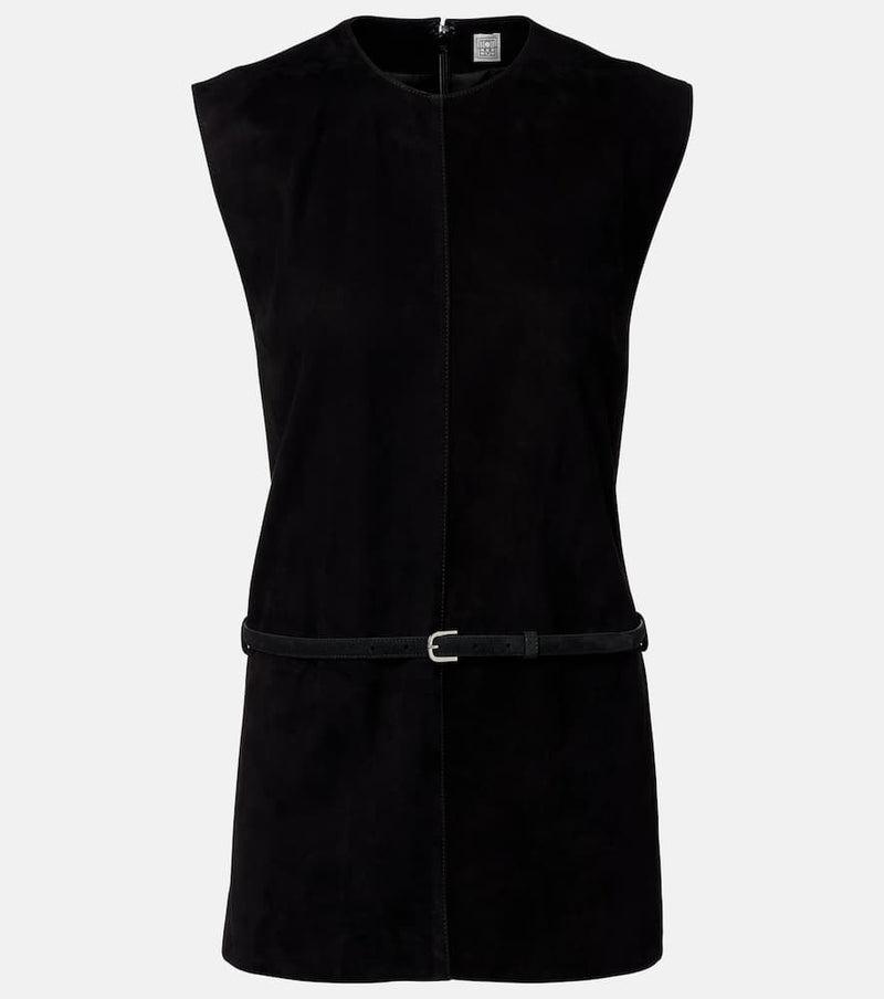 Toteme Belted suede minidress