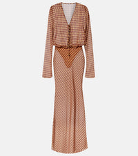 Bananhot Nema printed sheer maxi dress