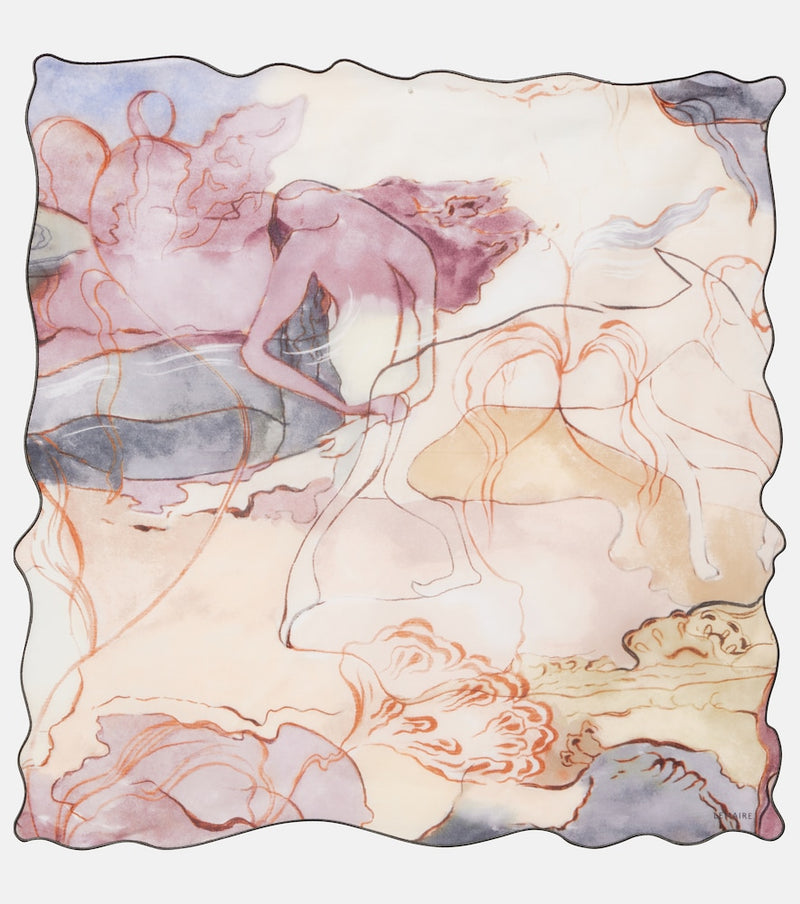 Lemaire Printed cotton scarf