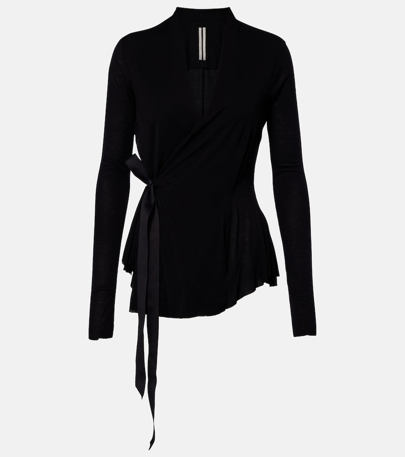 Rick Owens Bow-detail wrap cardigan