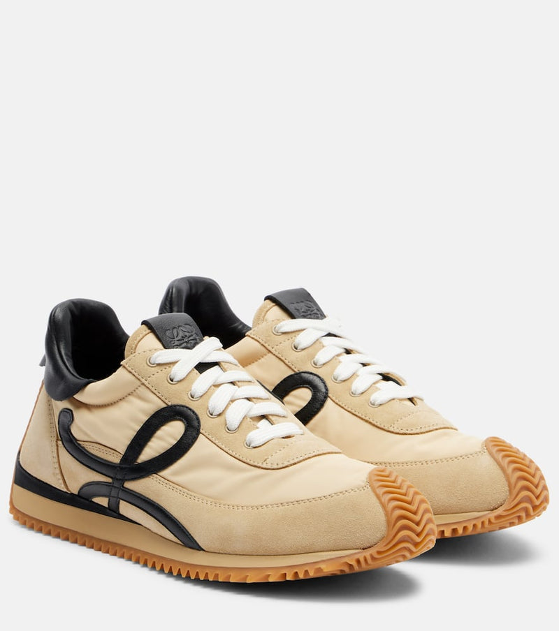 Loewe Flow Runner 2.0 suede-trimmed sneakers
