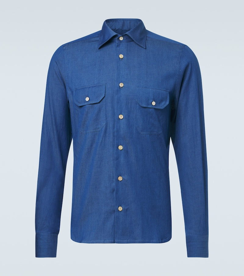 Kiton Denim shirt in Blue