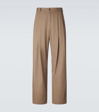 The Row Tibor cotton and cashmere wide-leg pants