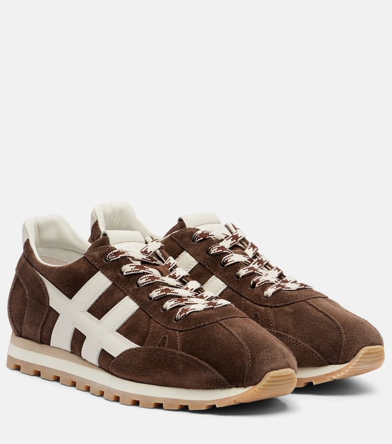 Hogan Cool Allacciato H suede sneakers in Brown