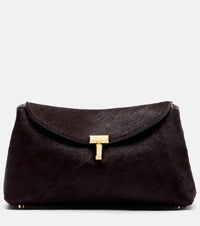 Toteme T-Lock Mini calf hair clutch
