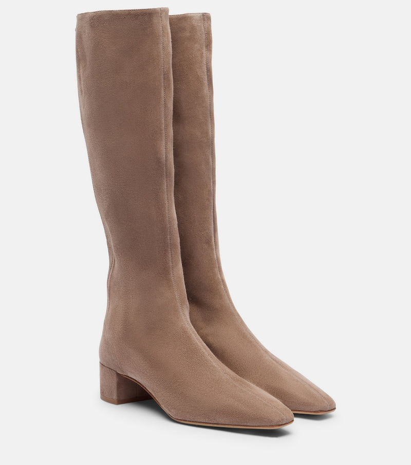 Aquazzura Saint Honore 35 suede knee-high boots
