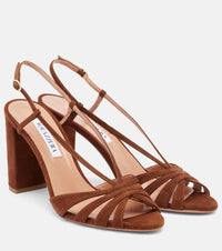 Aquazzura Aimee 85 suede sandals