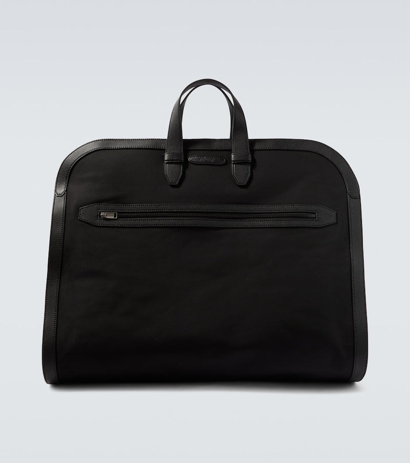 Brioni Leather-trimmed garment bag