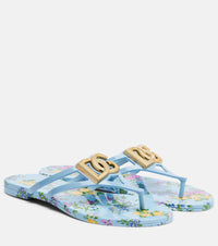 Dolce & Gabbana Floral thong sandals