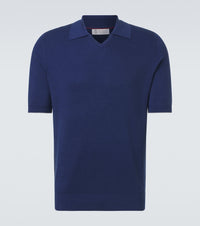 Brunello Cucinelli Ribbed-knit cotton polo shirt