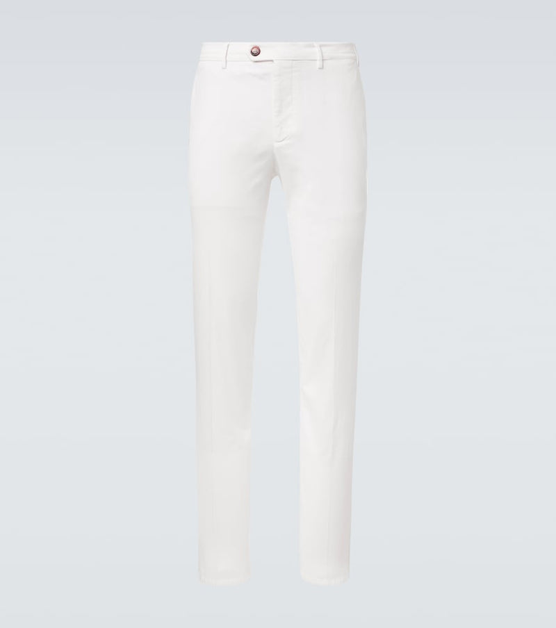 Brunello Cucinelli Cotton-blend slim pants