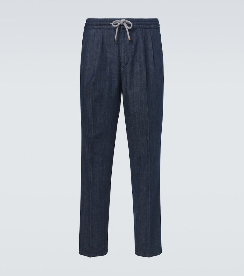 Brunello Cucinelli Pleated straight jeans