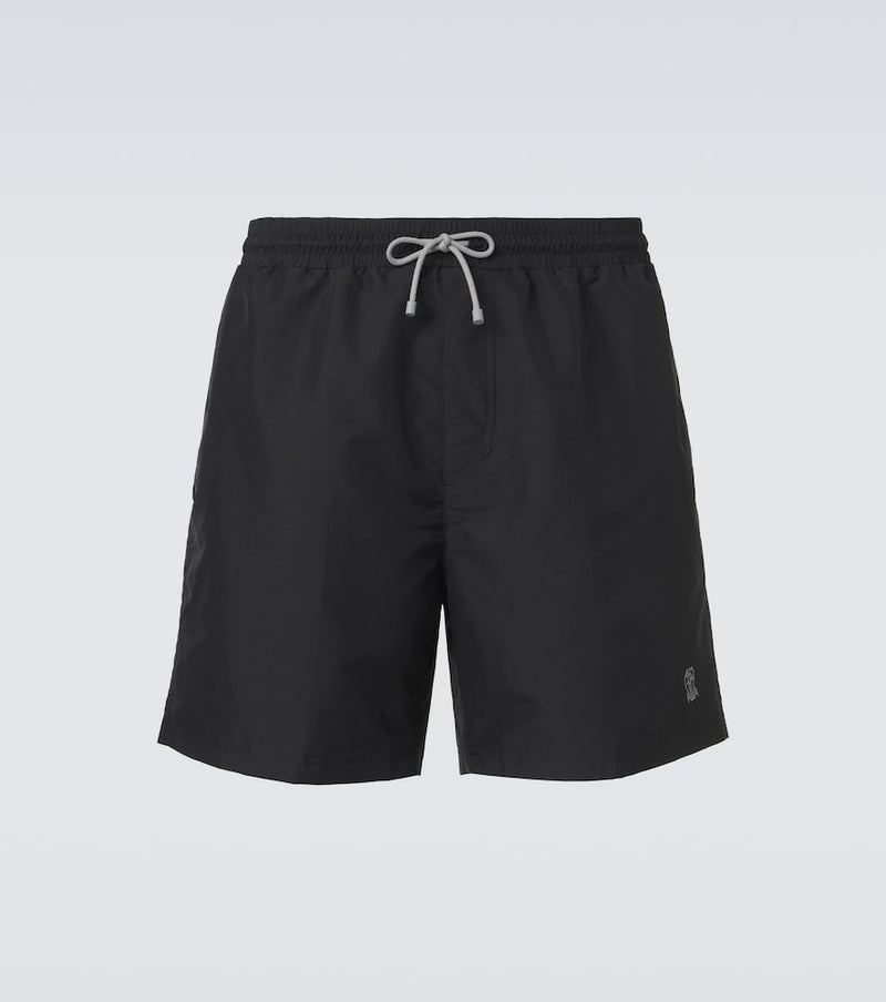 Brunello Cucinelli Swim trunks in Nero+ Grigio Chiaro