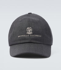 Brunello Cucinelli Logo virgin wool baseball cap