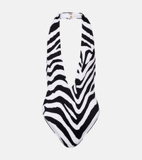 Balmain Zebra-print swimsuit