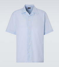 Brioni Striped cotton poplin bowling shirt