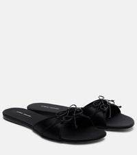 Amina Muaddi Eleonora bow-detail satin sandals