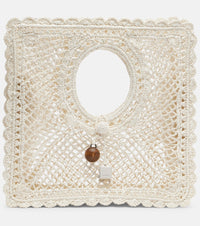 Jacquemus Spiaggia Small lace tote bag