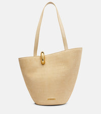 Jacquemus Le Bambola croc-effect suede tote bag