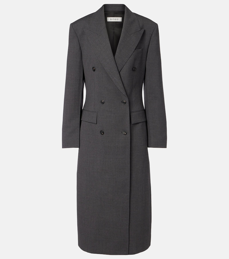 Rohe Double-breasted virgin wool coat