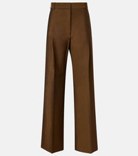 Rohe High-rise wool and mohair wide-leg pants