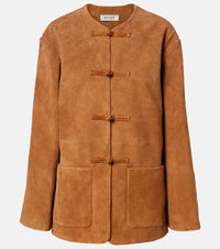 Rohe Leather-trimmed suede jacket