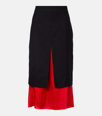 Rohe Layered wool midi skirt