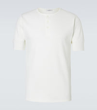 Lemaire Cotton and linen jersey Henley shirt