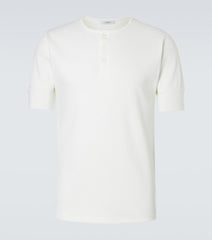 Lemaire Cotton and linen jersey Henley shirt